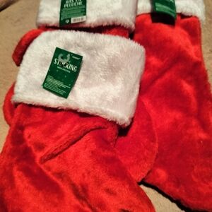 Cozy Red and White Holiday  Christmas Stocking